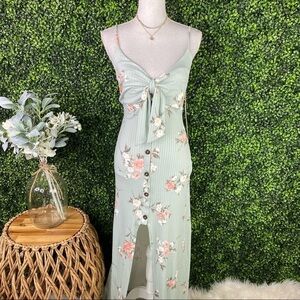 Mint floral maxi dress